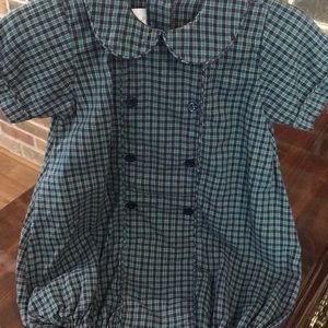 Boy’s Plaid Romper